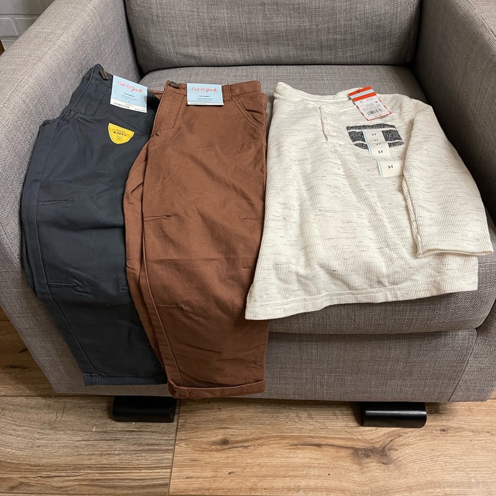 Shirt and pants set.